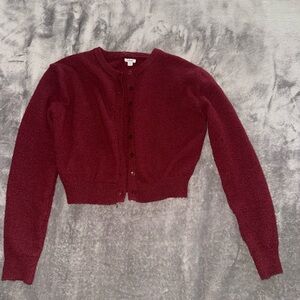 Garage Deep Red Women's Cardigan Sweater